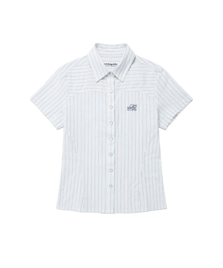W STRIPED HALF SLEEVE SHIRT MINT(CV2FMFW362A)