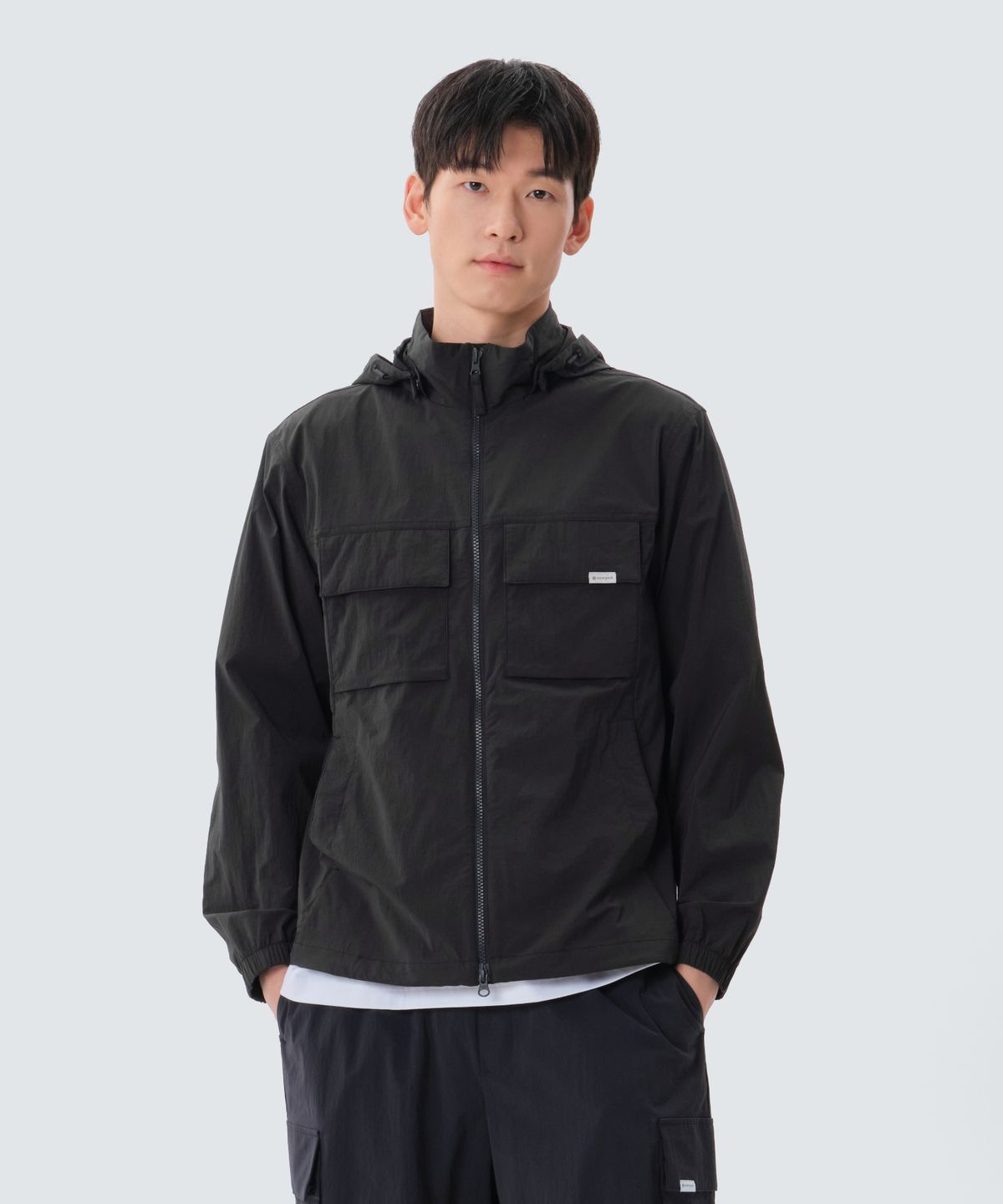스노우피크 어패럴(SNOWPEAK APPAREL) 루트 후드 탈부착 바람막이 (S25MMRWB62) Dark Charcoal