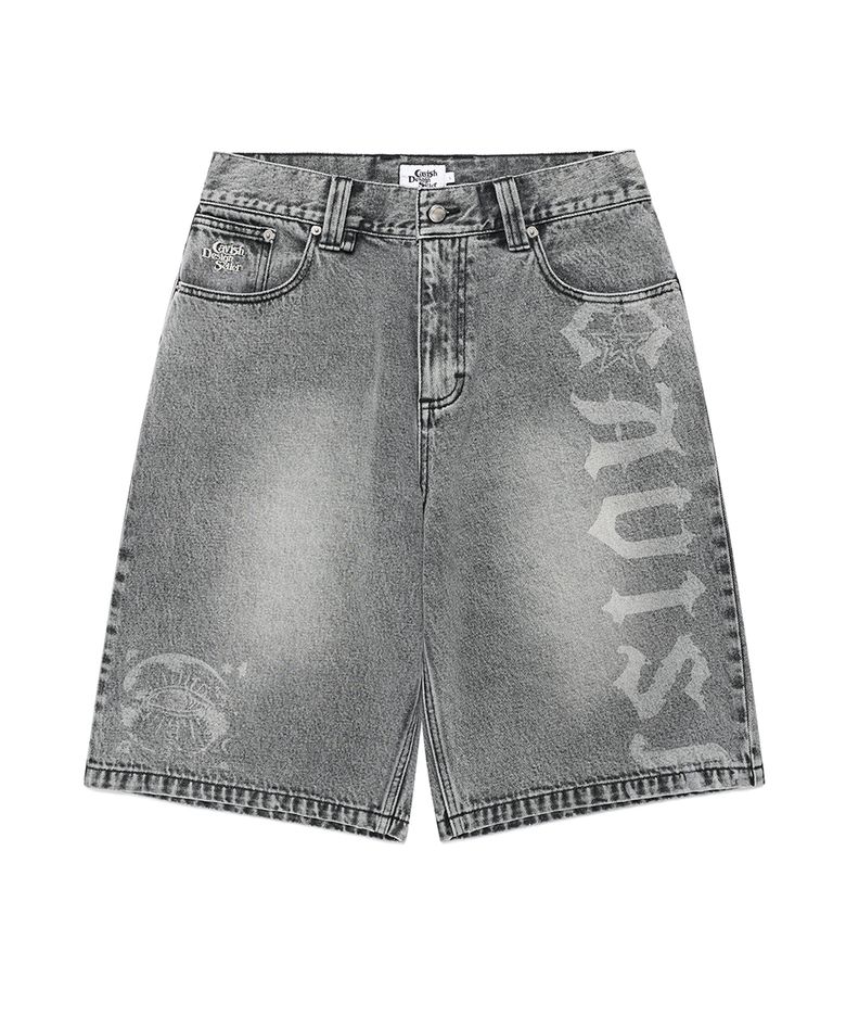 OVERDYED DENIM SHORTS GREY(CV2FMUD161A)