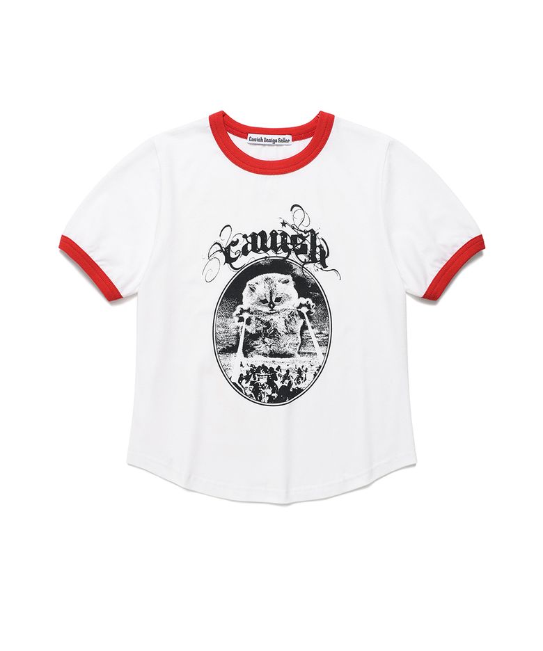 W INVADER RINGER SS TEE WHITE(CV2FMFT511A)