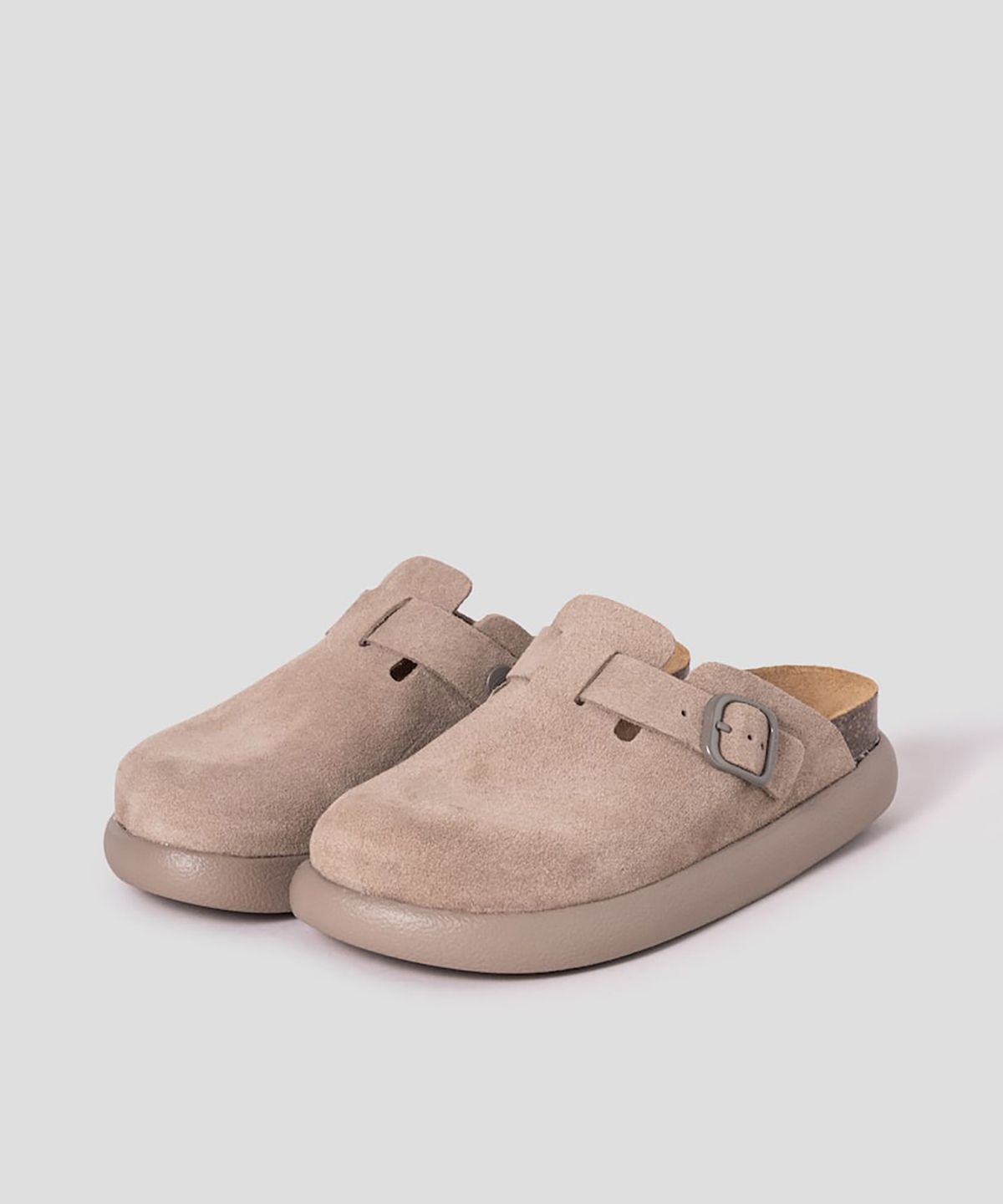 숄(SCHOLL) (WOMEN) 코르크 크로그 청키솔 샌들  옐로이시 브라운 (HH54K2C72B)
