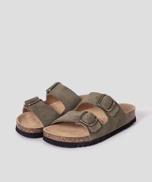 (WOMEN) 코르크 투스트랩 샌들  카키 (HH54K2C18H)