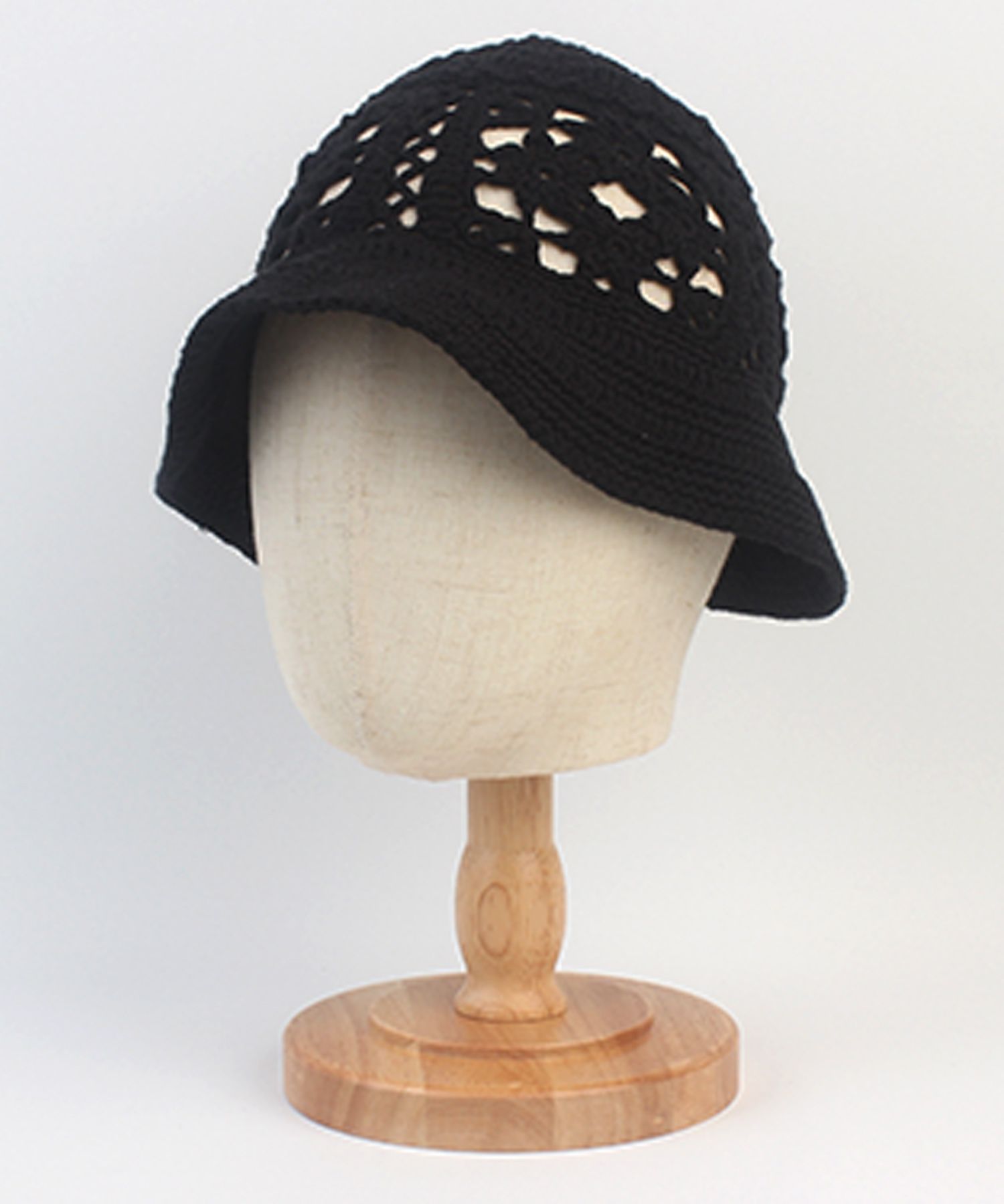 MUSINSA | UNIVERSAL CHEMISTRY Knit Flower Black Bucket Hat