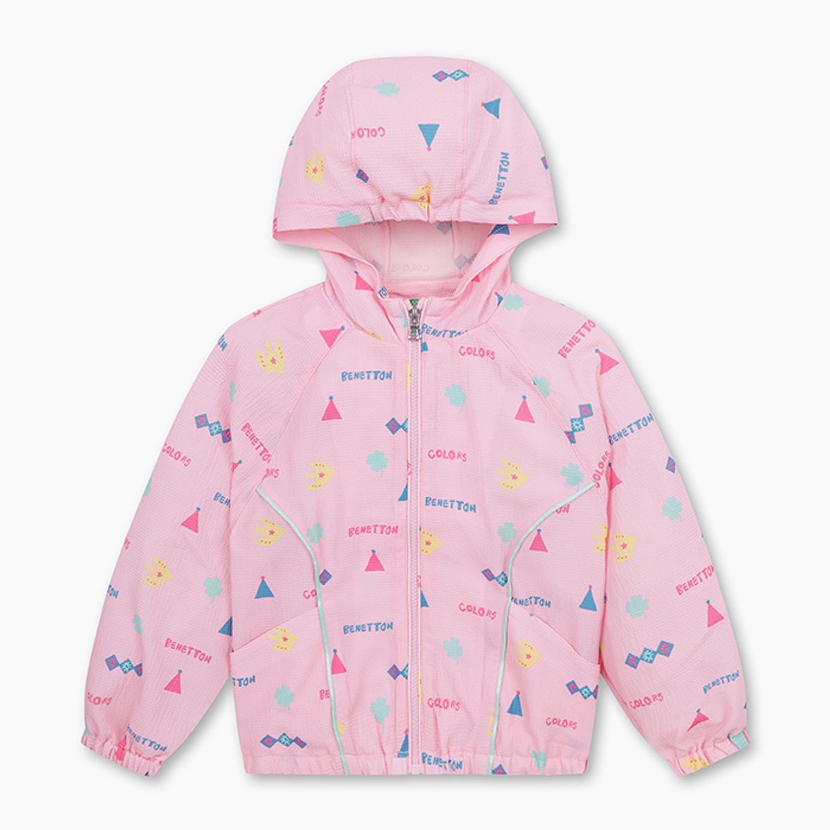 베네통키즈(BENETTONKIDS) 멀티 패턴 바람막이 점퍼_QAJP08531PK