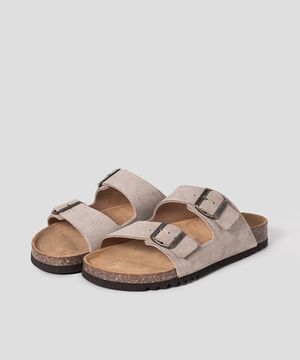 (MEN) 코르크 투스트랩 샌들  옐로이시 브라운 (HH54K1C11B)