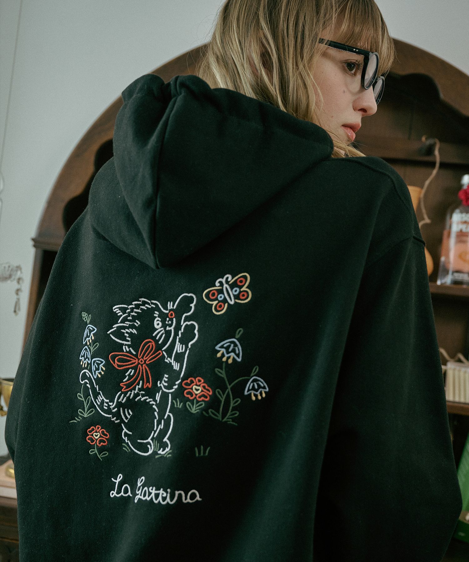 【CPGN STUDIO】25SS★ Ragatina Embroidered Hoodie MUSINSA | CPGN STUDIO Lagatina Embroidered Hoodie Black