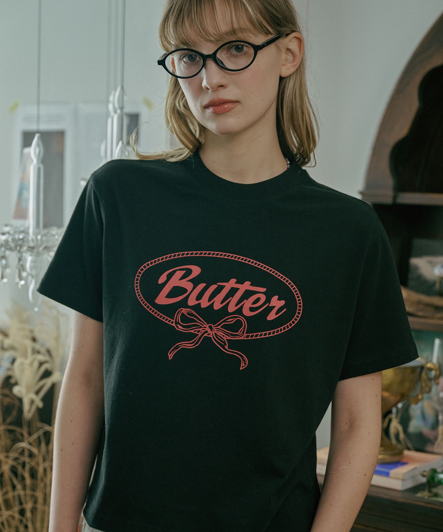 CPGN STUDIOのButter Ribbon Crop Short Sleeve T-Shirt 全2色 MUSINSA公式 | CPGN STUDIO Butter Ribbon Crop Short Sleeve T