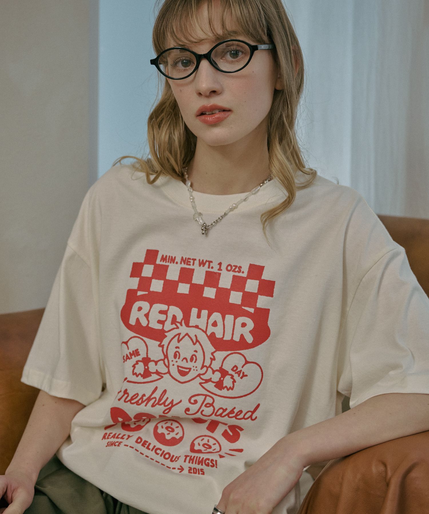 【CPGN STUDIO】25SS★ FRESH DONUT Short Sleeve Tee MUSINSA公式 | CPGN STUDIO FRESH DONUT Short Sleeve T-shirt Cream