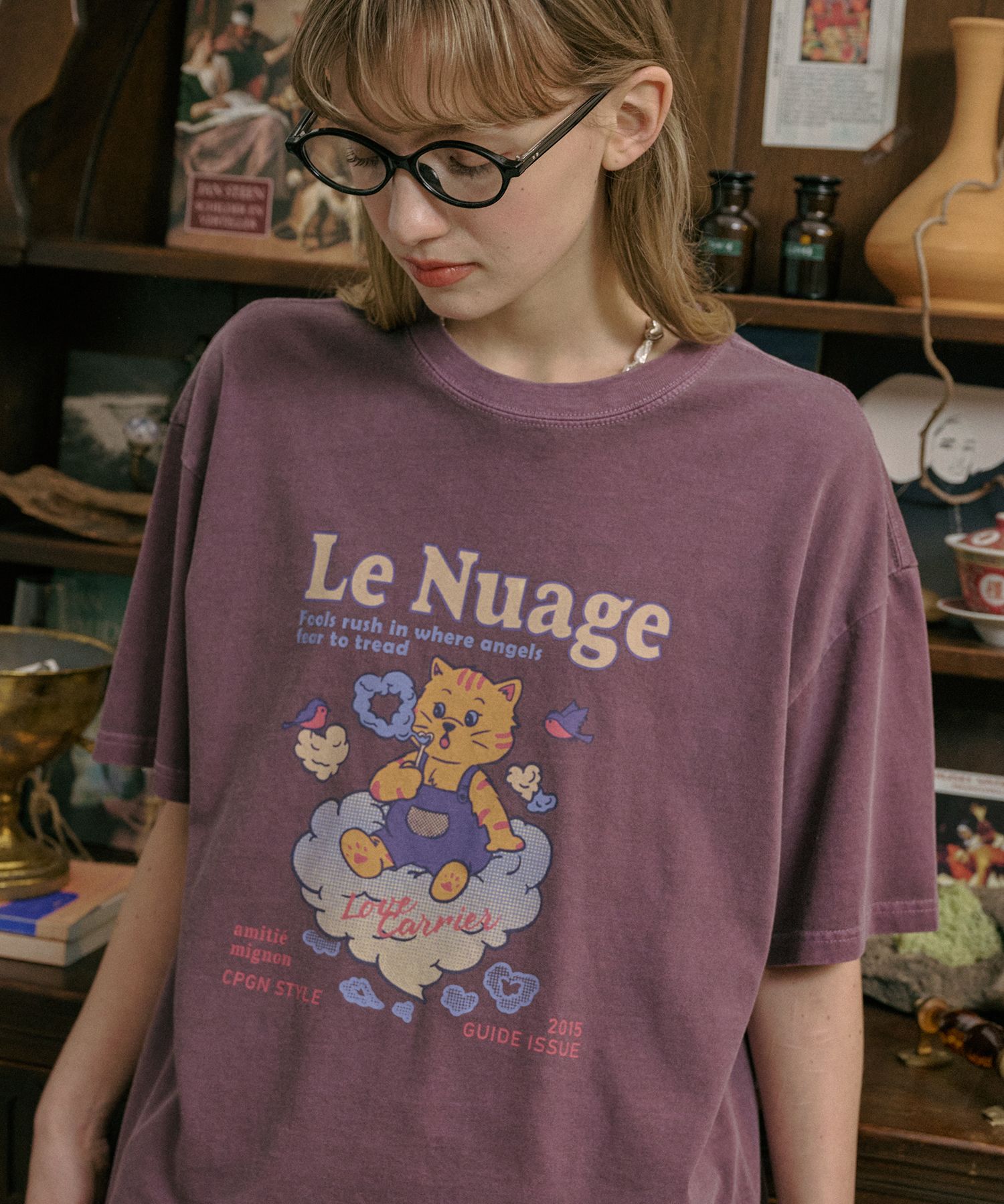 CPGN STUDIOのBubble Heart Pigment Short Sleeve T-shirt 全3色 MUSINSA | CPGN STUDIO Bubble Heart Pigment Short Sleeve T