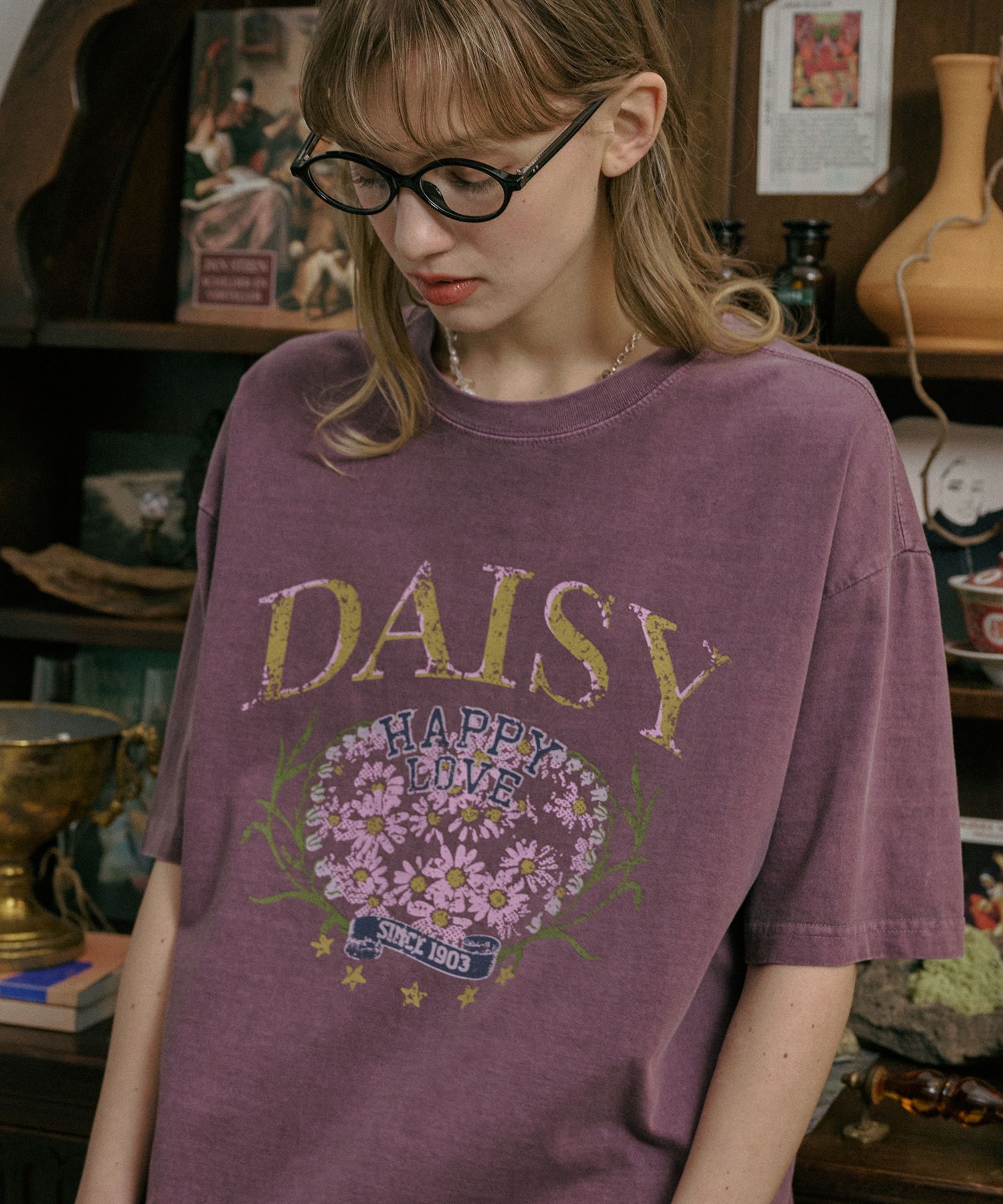 CPGN STUDIOの Daisy Pigment Short Sleeve T-Shirt 全2色 MUSINSA | CPGN STUDIO Daisy Pigment Short Sleeve T-Shirt