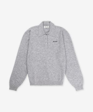 캐시미어 로고 폴로 니트 - 그레이 / MMLA4013S1F0031