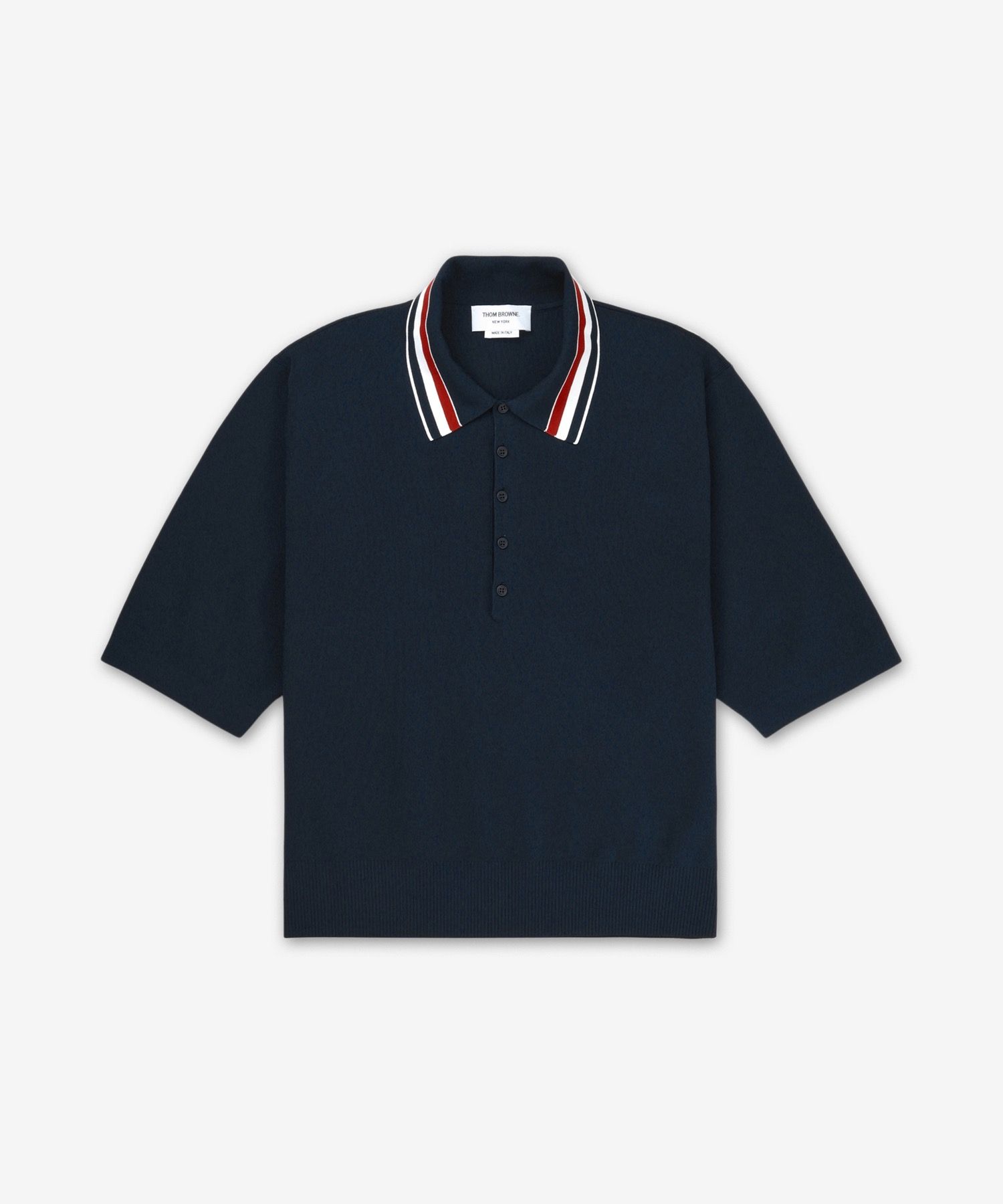 MUSINSA公式 | THOM BROWNE フルニードルステッチテニス半袖ポロシャツ 