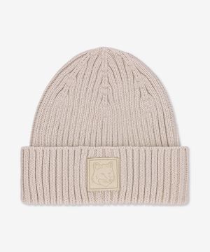 볼드 폭스 헤드 레더 패치 비니 - 페이퍼 / OW06110KT1140P205