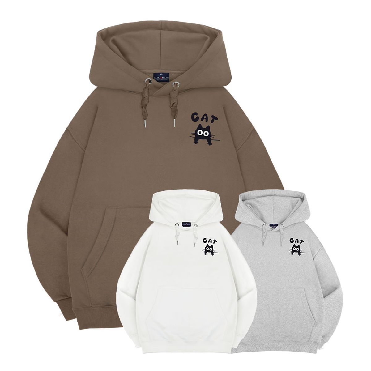 엘런아시(ELLENASSY) Cat 오버핏 후드티