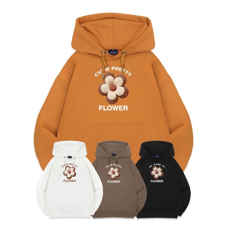 큐티프리티플라워 오버핏 후드티