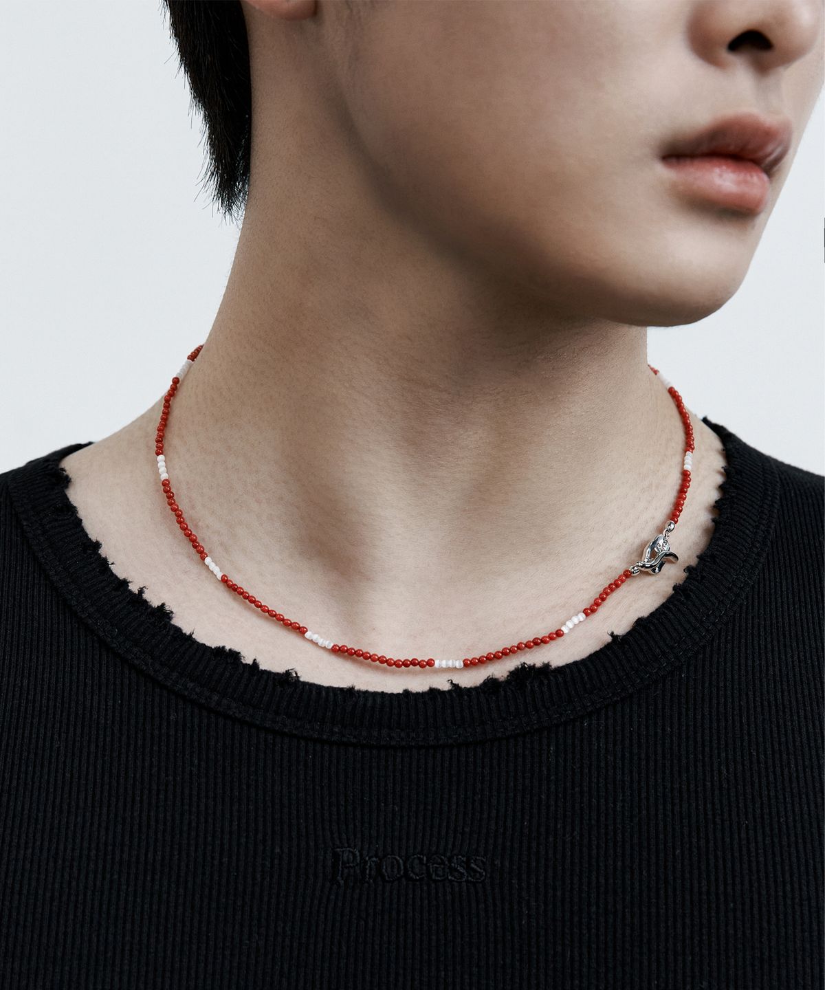 피알씨에스에스(PRCSS) Beads Necklace - Coral