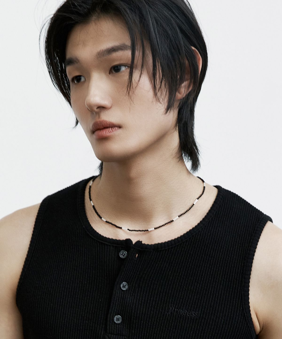 피알씨에스에스(PRCSS) Beads Necklace - Onyx