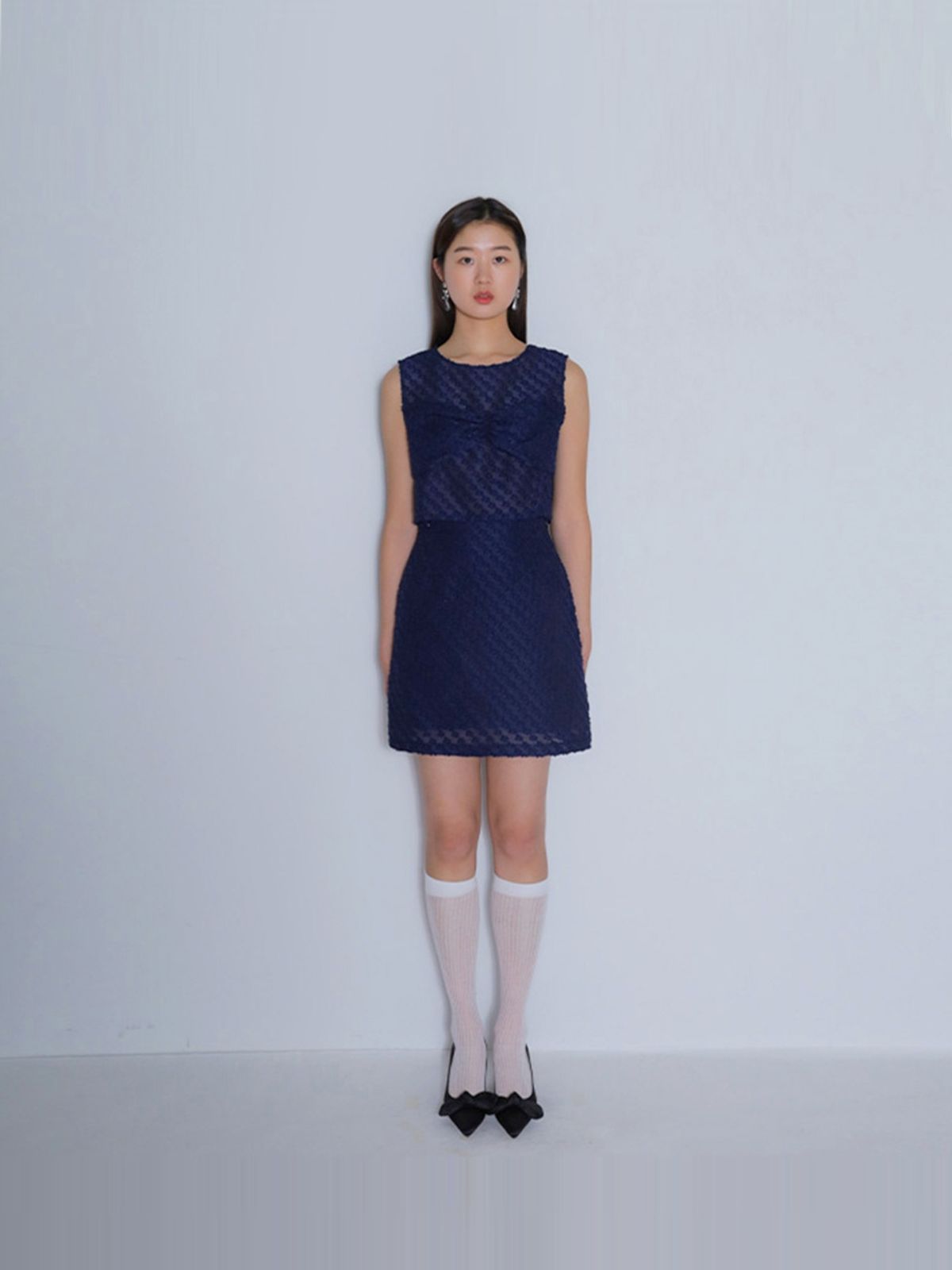 봄날 부티크(BOMNAL BOUTIQUE) 트위스트  스커트 _ 네이비