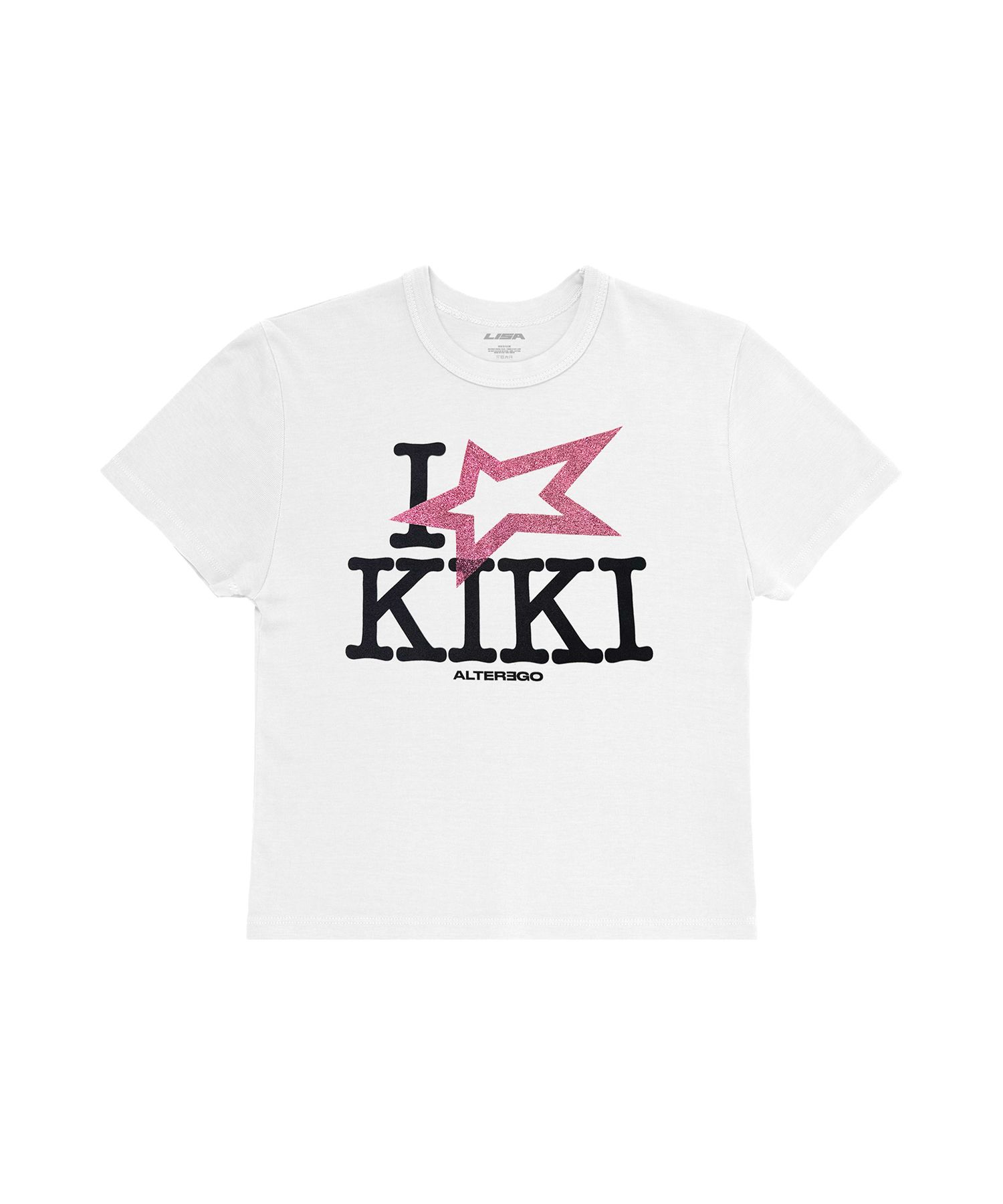 アイドル alter ego lisa kiki crop tshirt LISA ALTER EGO MERCHANDISE KIKI CROP T-SHIRTS / WHT - NUBIAN