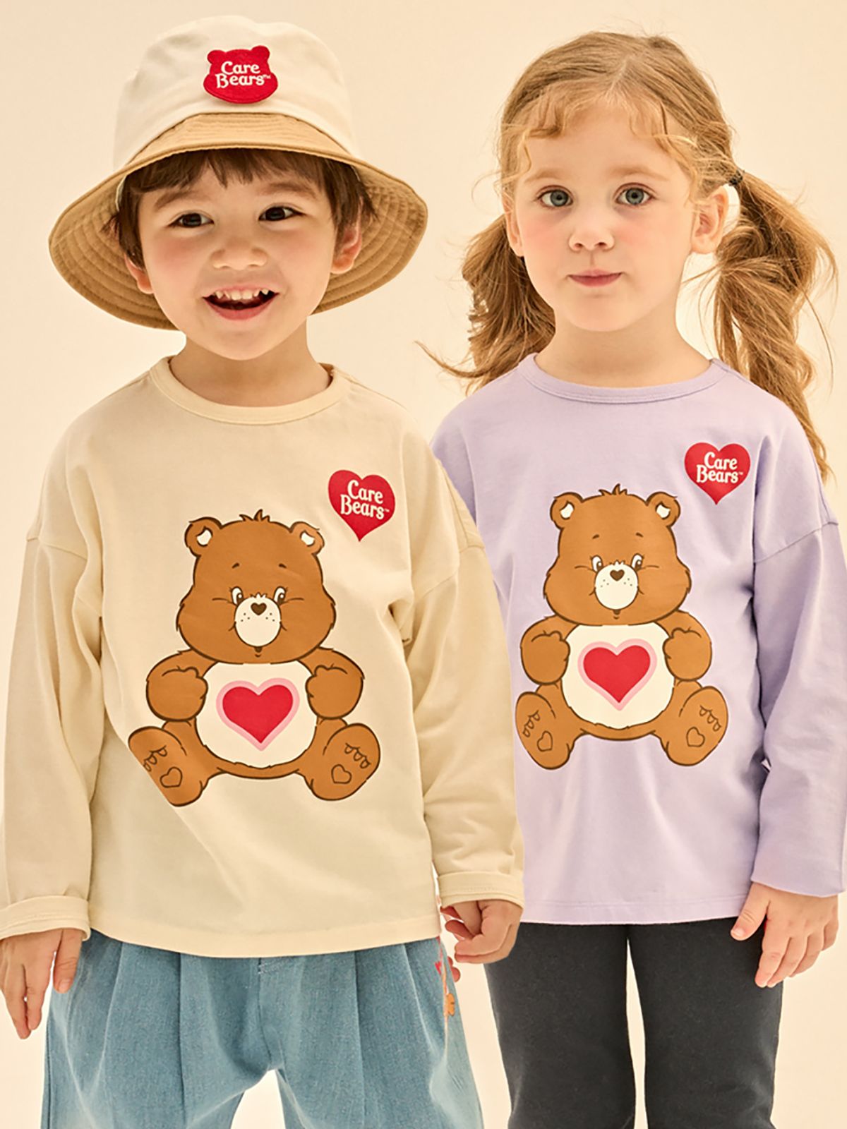 케어베어(CAREBEARS) 텐더하트베어 루즈핏티셔츠