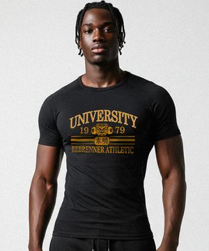 어슬레틱 머슬핏 반팔티셔츠