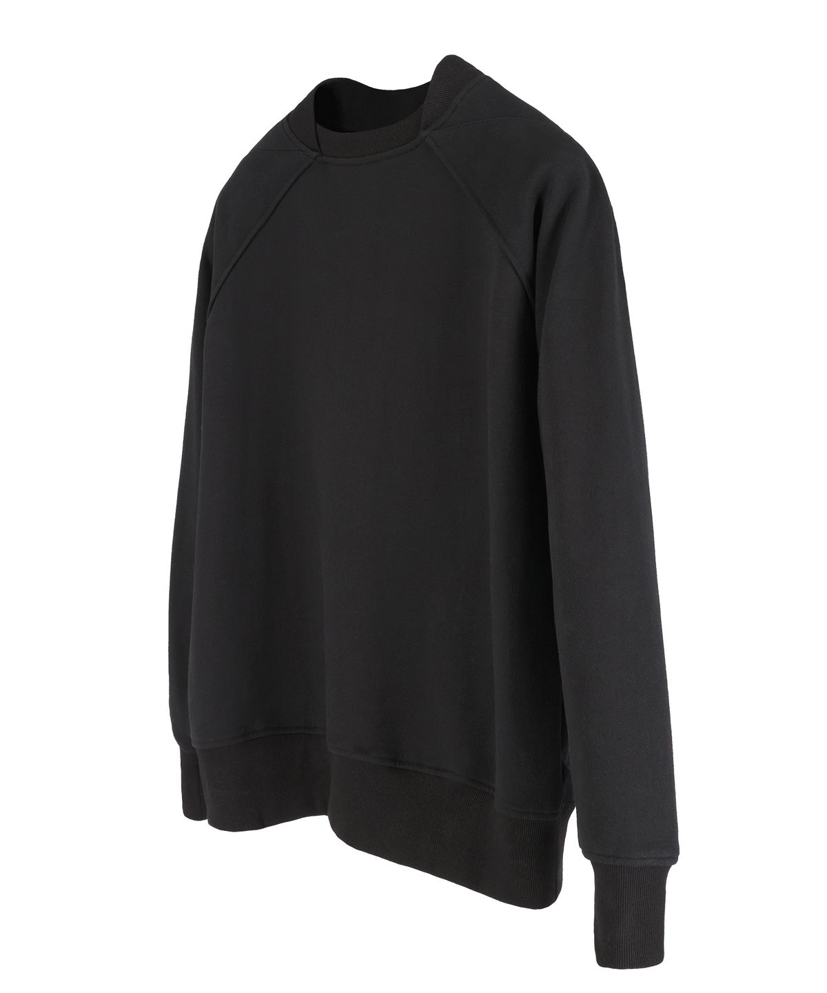 디그낙(DGNAK) 래글런 크로스 넥 맨투맨 (블랙)   PF1TS0101