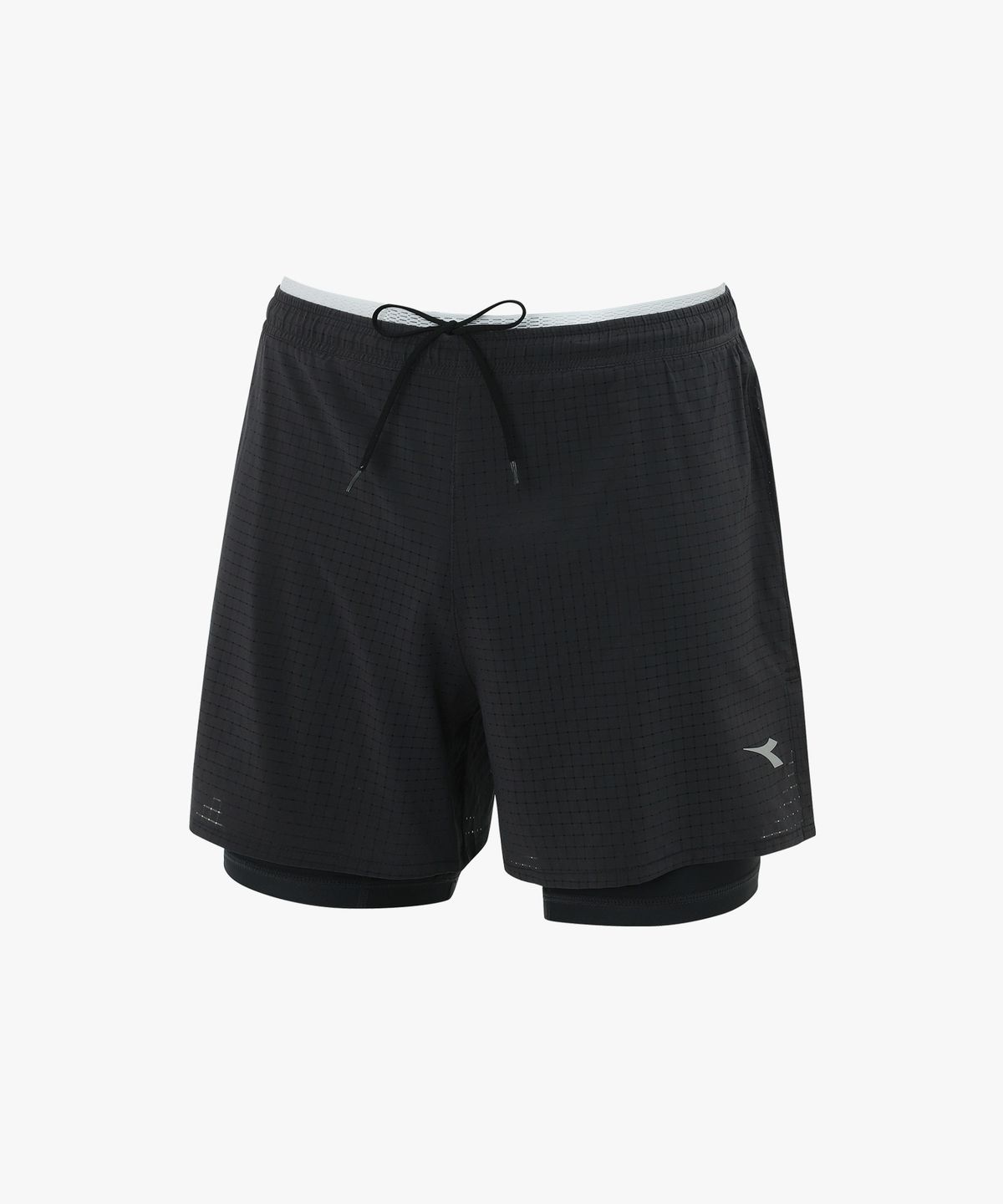 디아도라(diadora) 2 in 1 퍼포먼스 4인치 러닝 쇼츠 DARK GREY
