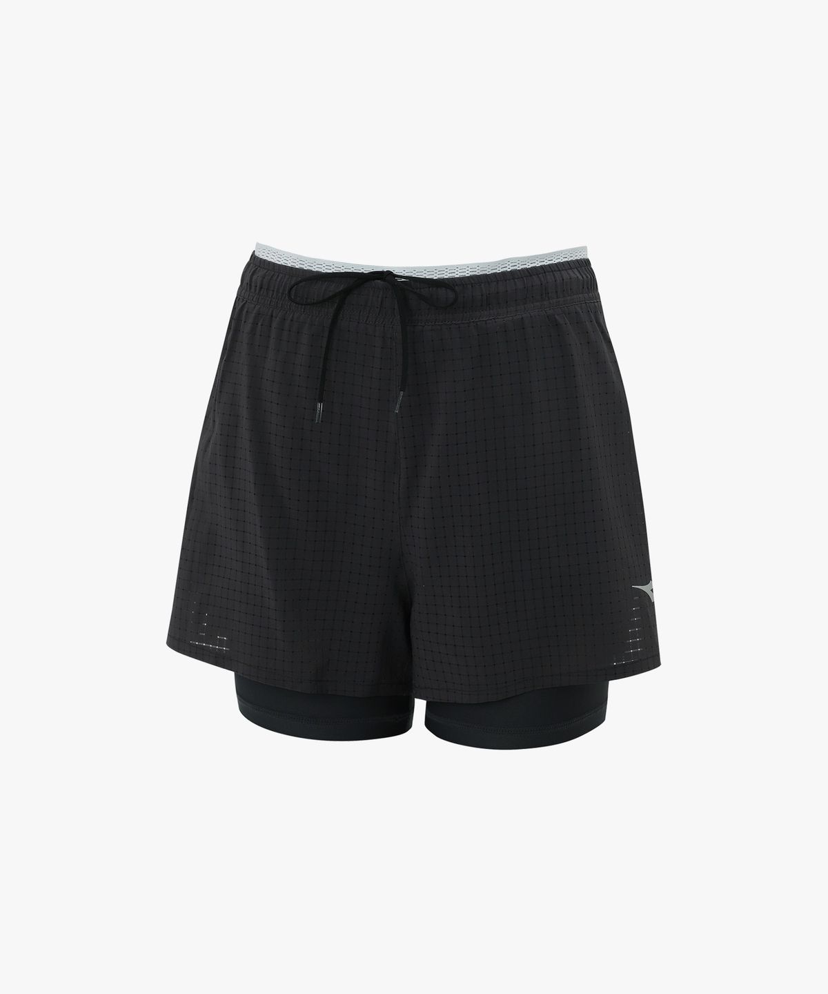 디아도라(diadora) 2 in 1 퍼포먼스 러닝 4인치 쇼츠 우먼 DARK GREY