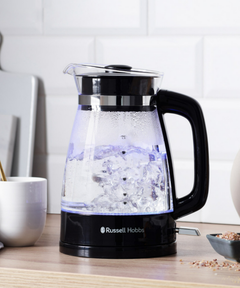 글라스 전기케틀 커피포트 1.7리터 대용량 유리포트 RH-26080-70KR