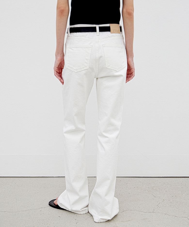 Relaxed Boots Cut Denim - Off White