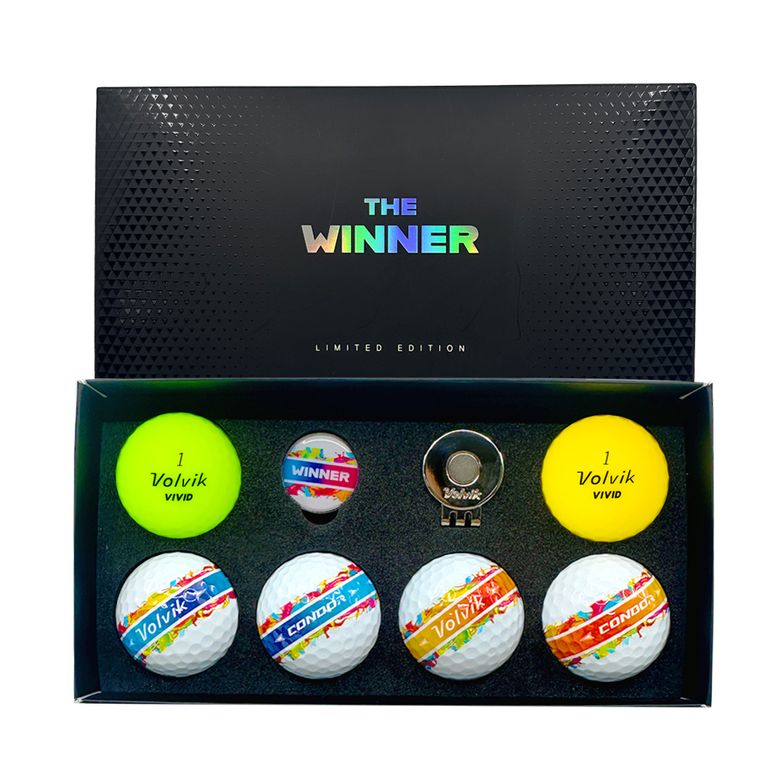 THE WINNER 블랙에디션 우레탄 골프공 볼마커세트 (3PC/6구)