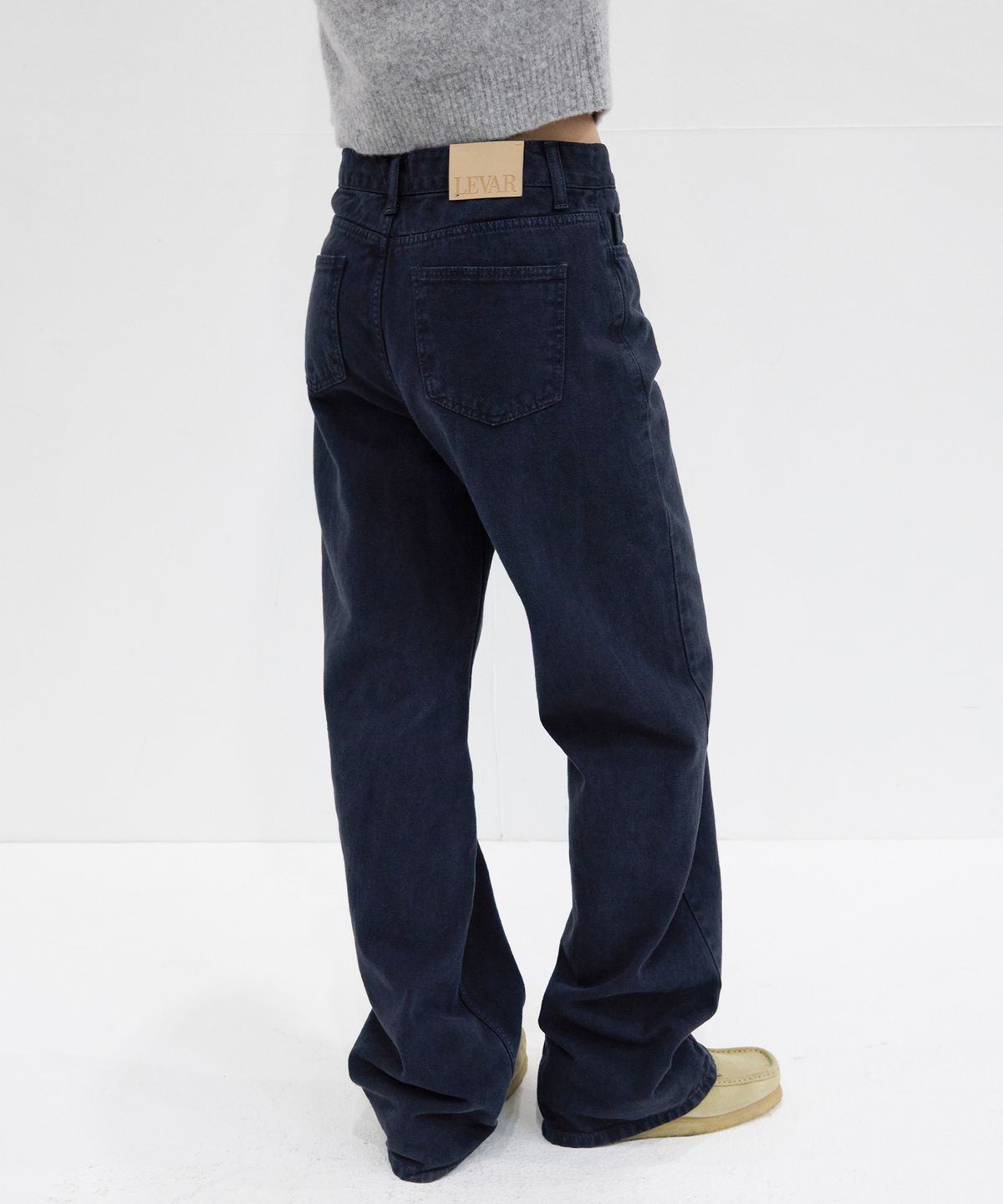 르바(LEVAR) Relaxed Fit Denim - Stone Navy