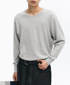 앵글 넥 싱글 풀오버 : 4컬러