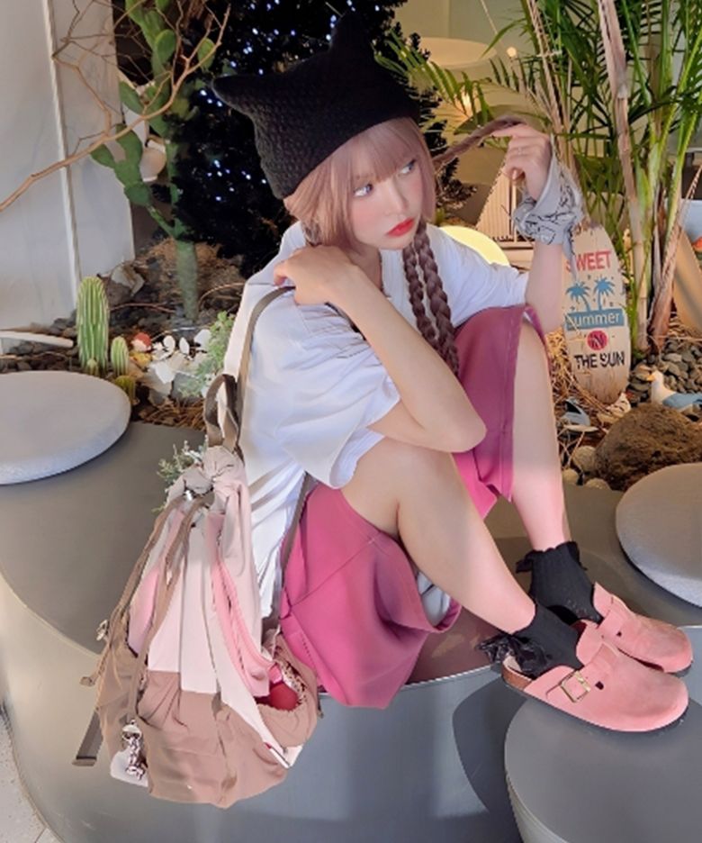 Mixed Easy Draw Backpack _ Pink sand