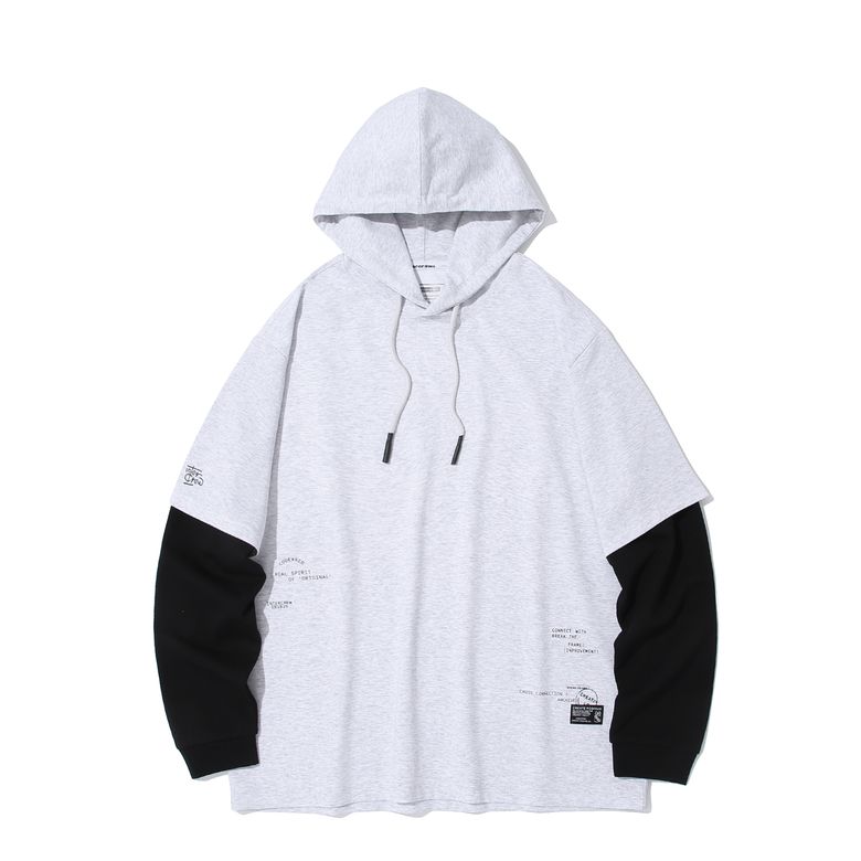 후드 레이어링 티셔츠 W그레이 ITZ1TH01AWG
