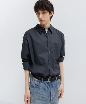 워시드 하이 덴시티 셔츠 PURPLE GREY