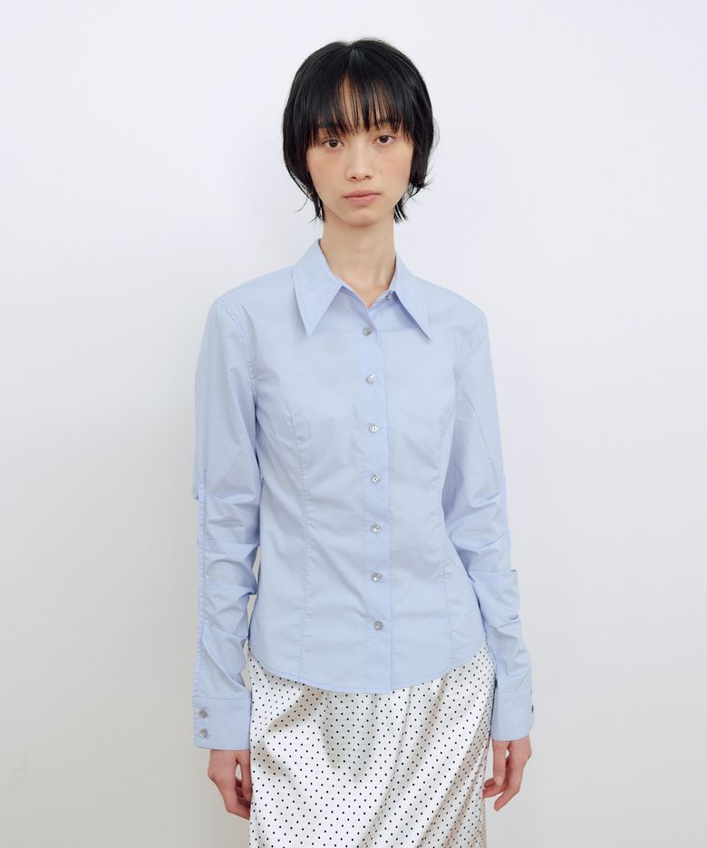 PIN-TUCK SHIRT_SKY