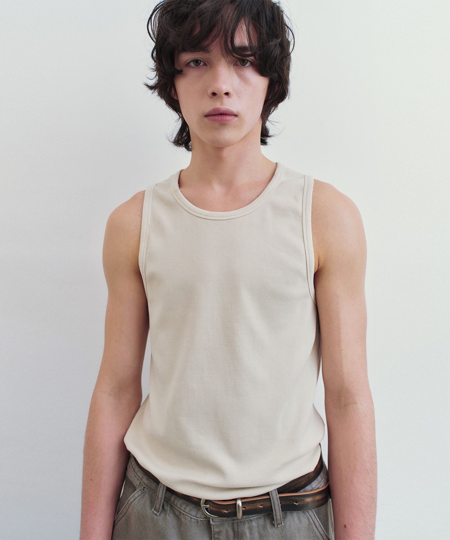 [INSILENCE] DAMAGED TANK TOP /追跡付 MUSINSA公式 | INSILENCE DAMAGED TANK TOP BEIGE