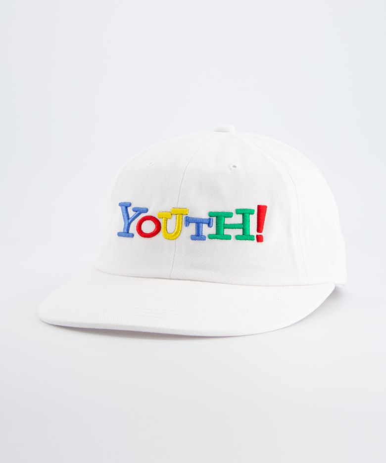YOUTH 롱 빌 워싱 캡 화이트