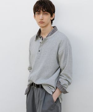 리브 헨리넥 롱슬리브 MELANGE GREY