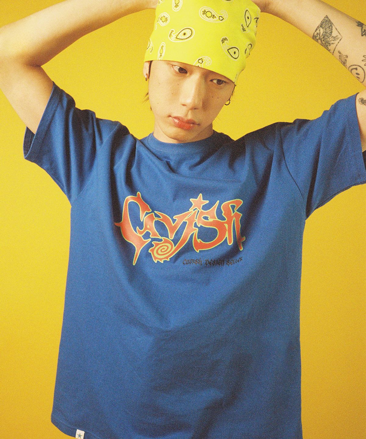 카비시(CAVISH) PSYCHE LOGO SS TEE BLUE(CV2FMUT505A)