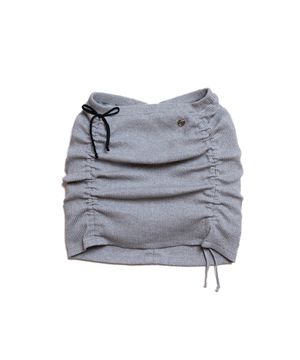 셔링 스트링 스커트 그레이