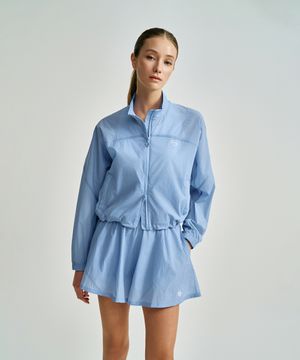 W 쿠쉬라이트 경량 우븐 크롭 자켓