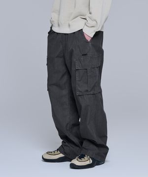 피그먼트 세미 와이드 팬츠 D카키 ANZ1PL02ADK