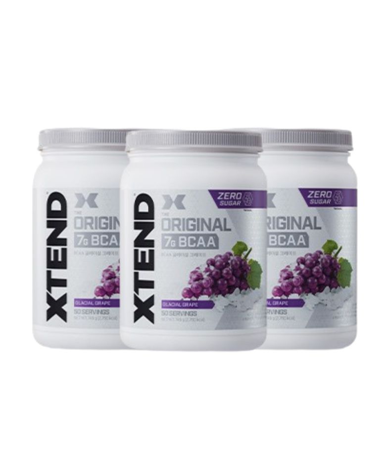 고함량 bcaa 7000mg 엑스텐드 제로슈가  포도맛 50회분X3통 +타이픈쉐이커증정