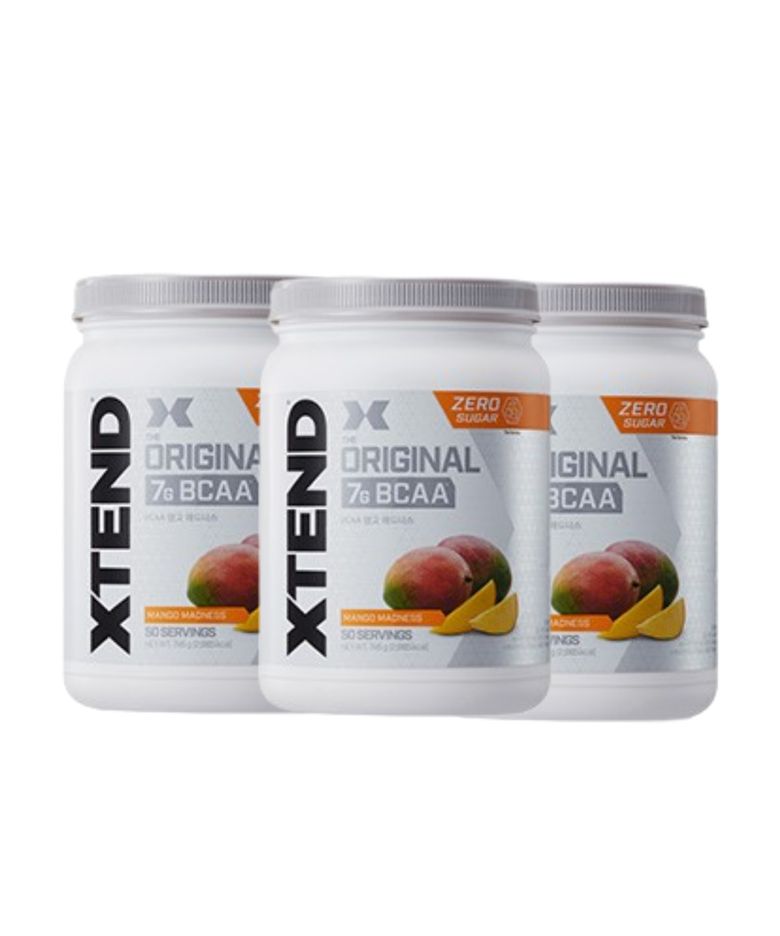 고함량 bcaa 7000mg 엑스텐드 제로슈가  망고맛 50회분X3통 +타이픈쉐이커증정