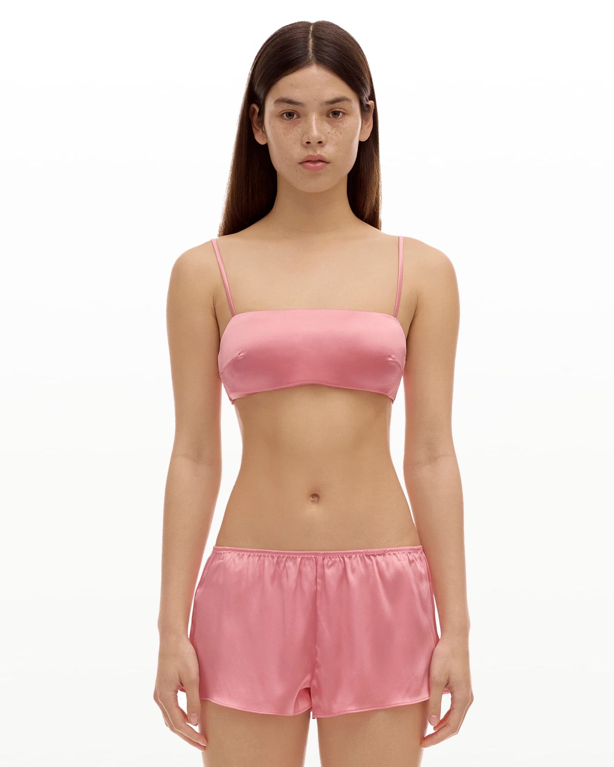 후포(HOOPOE) love silk bralette_pink icing