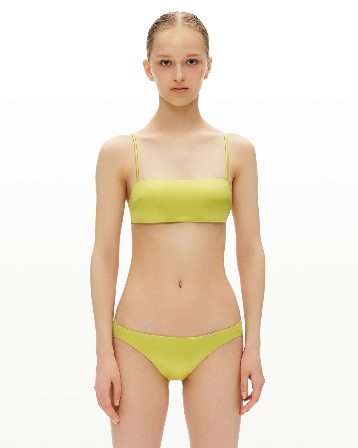 후포(HOOPOE) love silk bralette_sunny lime