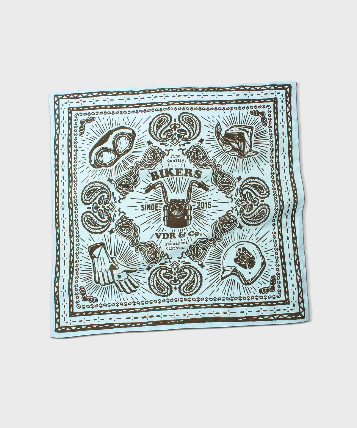 비디알(VDR) 60x60 BIKERS BANDANA [Sky]
