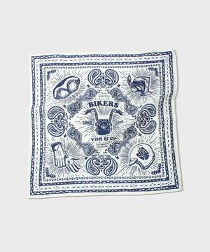 60x60 BIKERS BANDANA [Ivory]